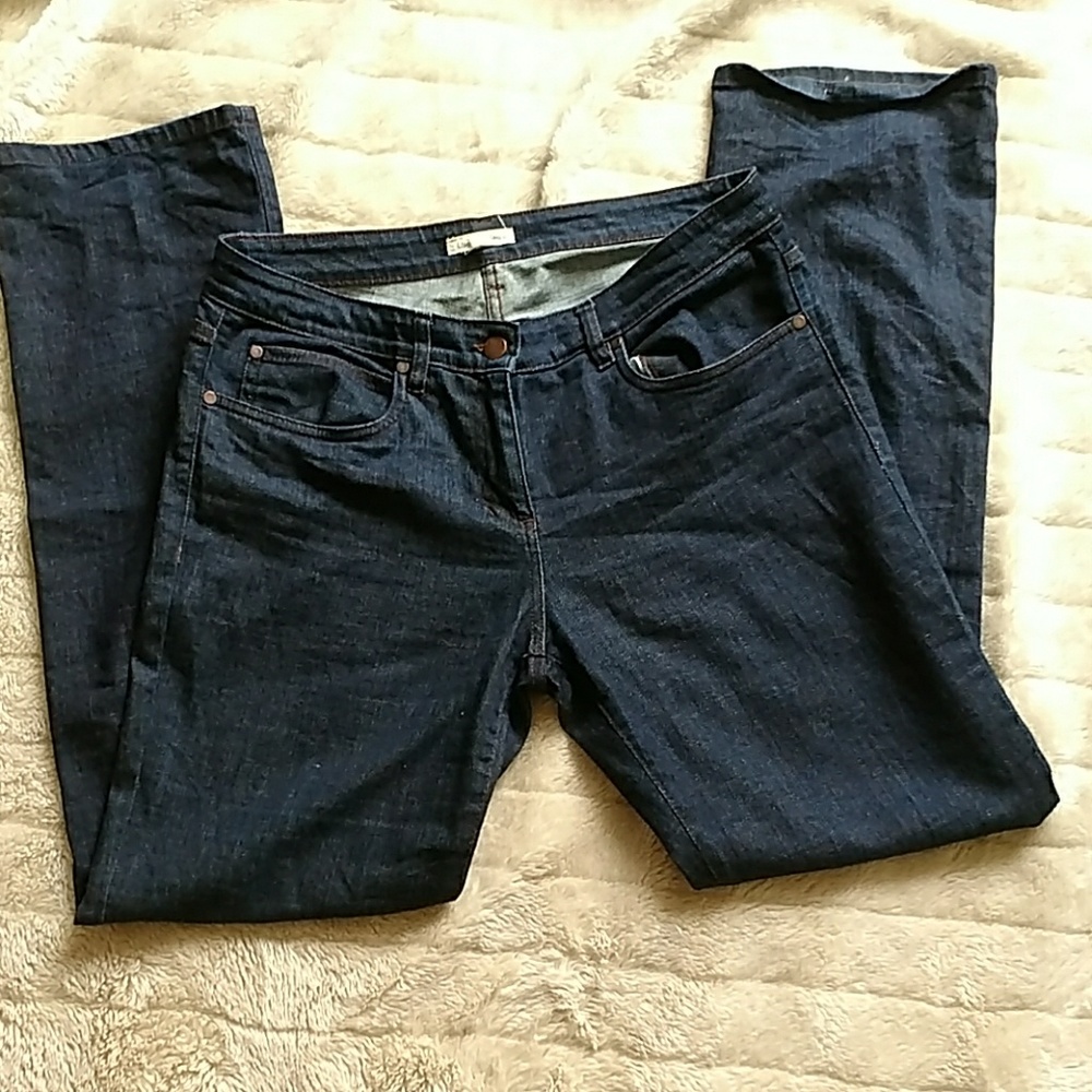Eileen Fisher dark wash straight leg jeans